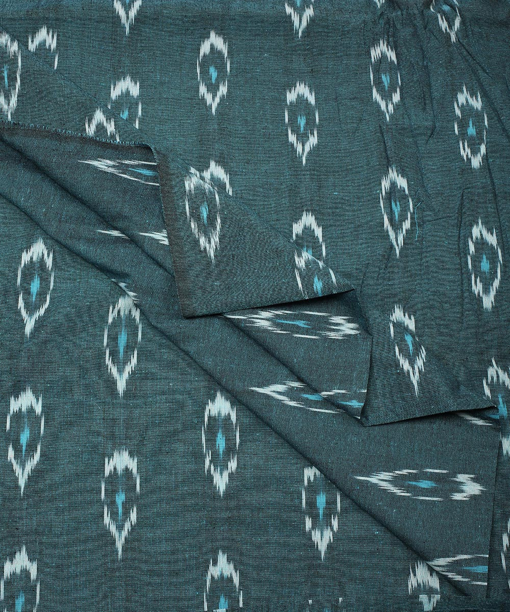 2.5 m Blue handloom pochampally cotton ikat fabric