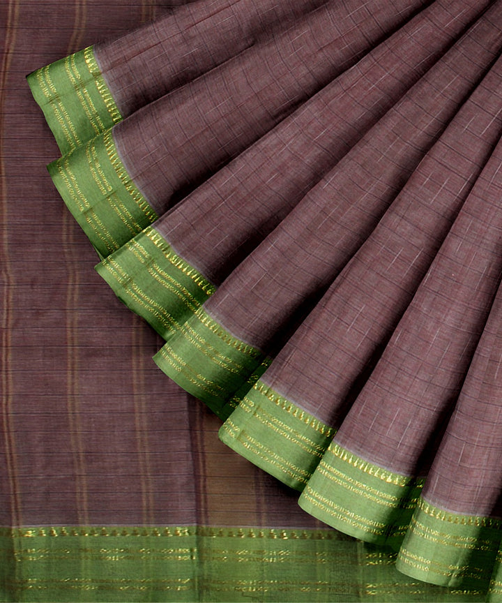 Pink light green handwoven narayanapet cotton saree