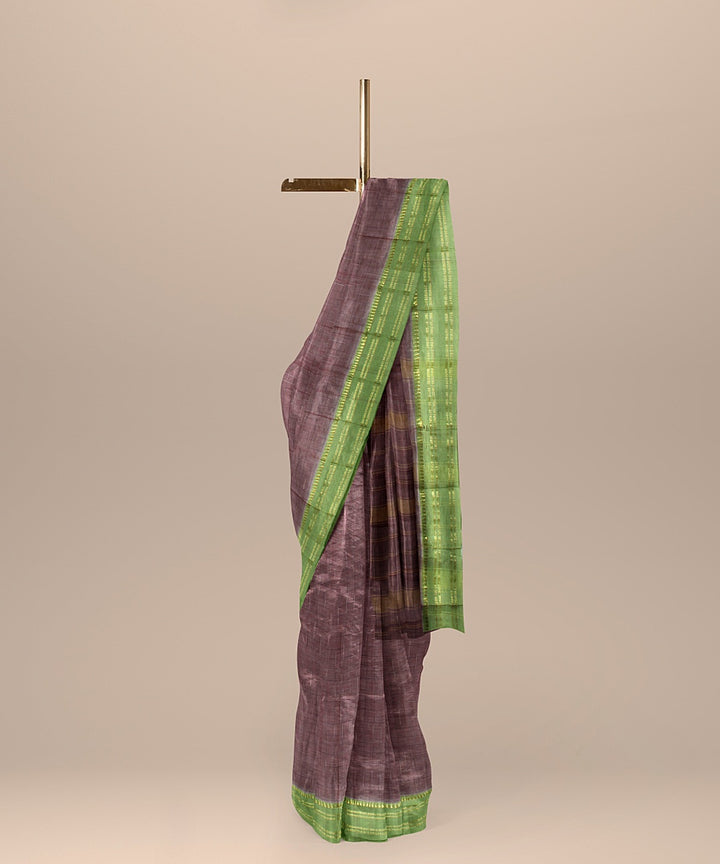 Pink light green handwoven narayanapet cotton saree