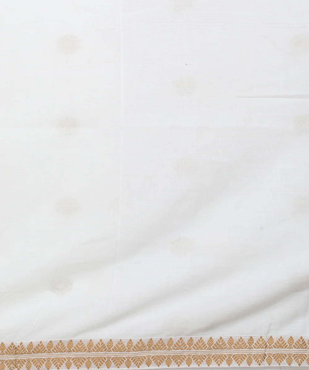 Cream light brown cotton handloom assam saree