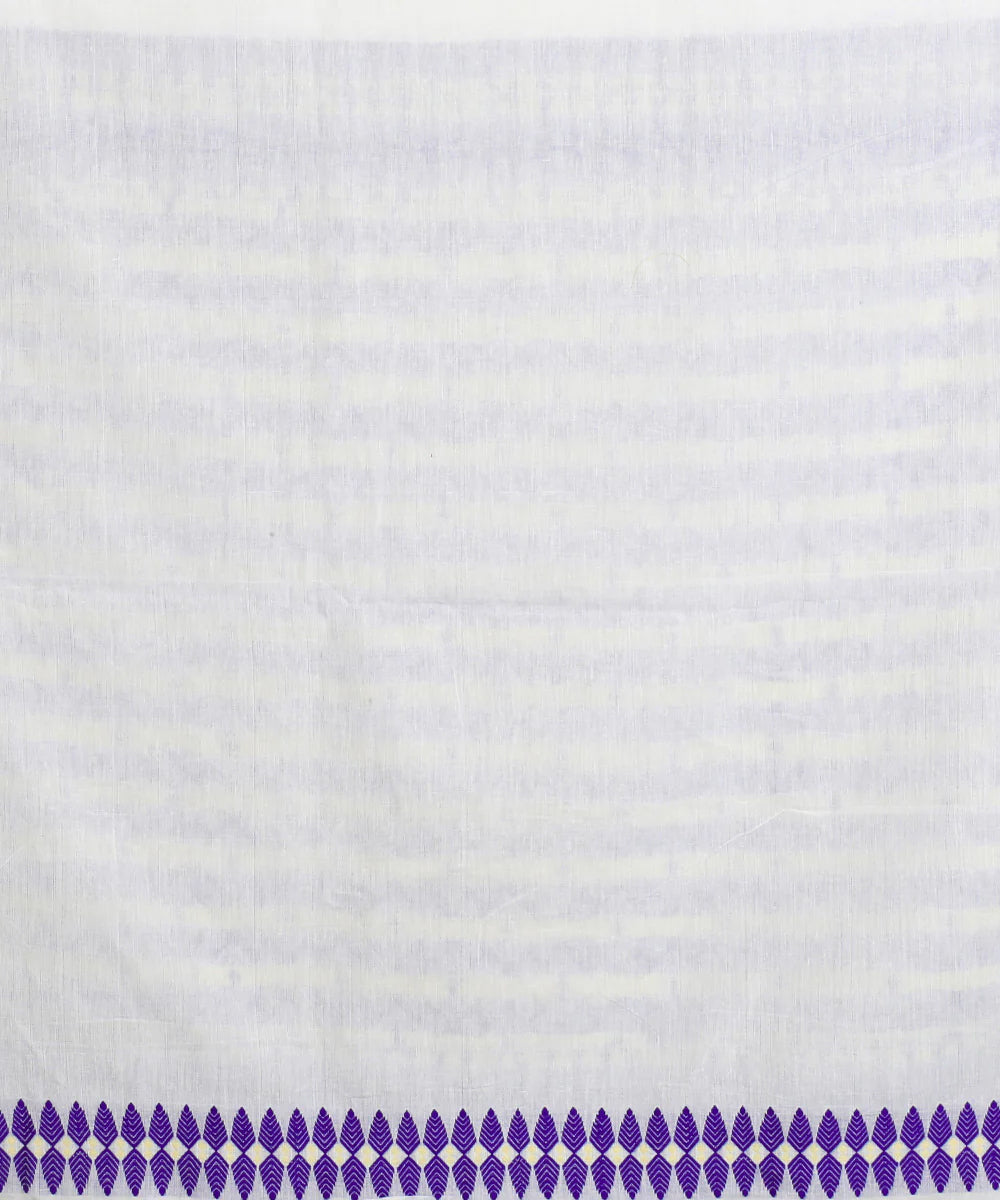 Navy blue off white cotton handloom assam saree