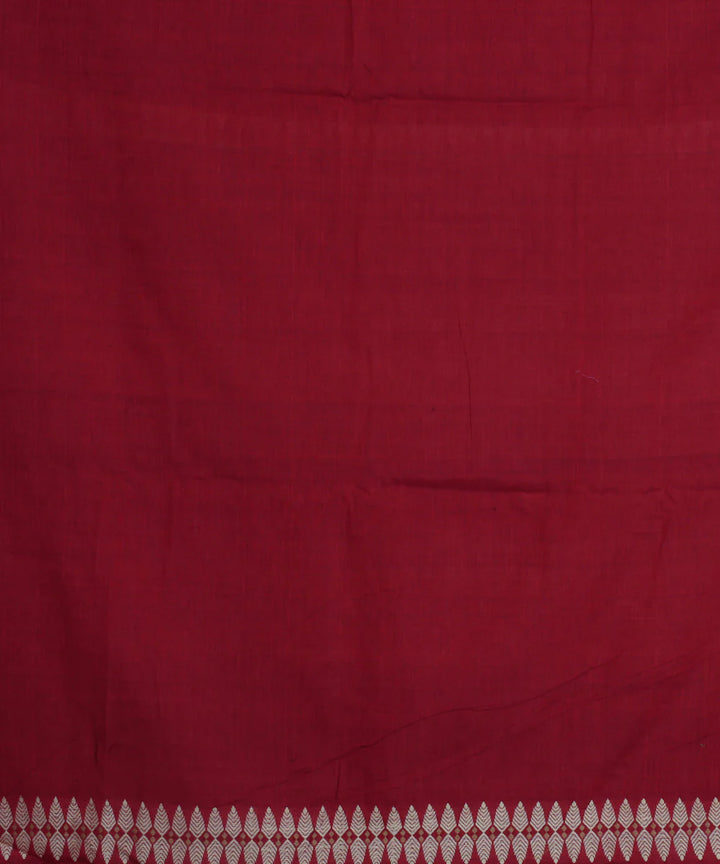 Red maroon handloom assam cotton saree