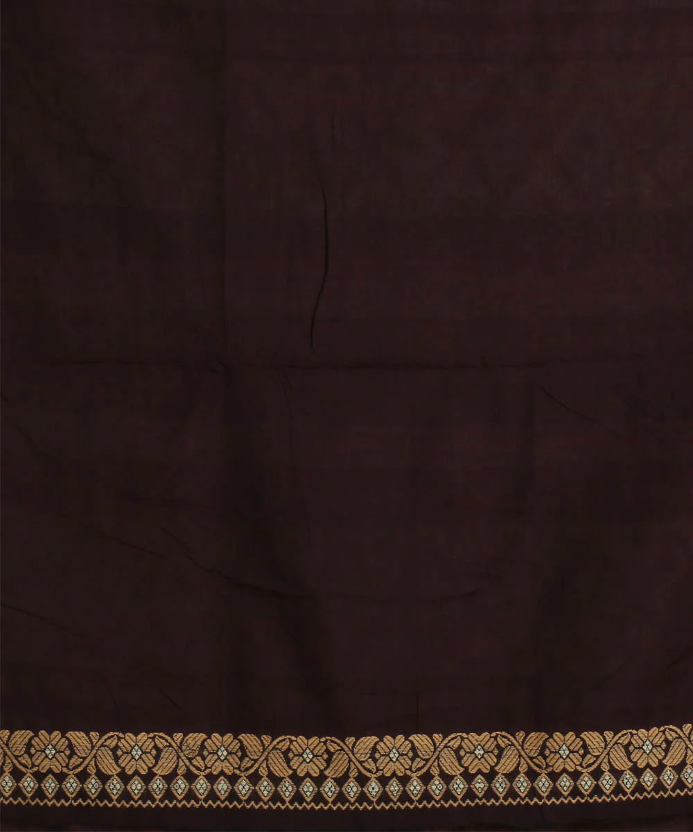 Maroon grey cotton handloom assam saree