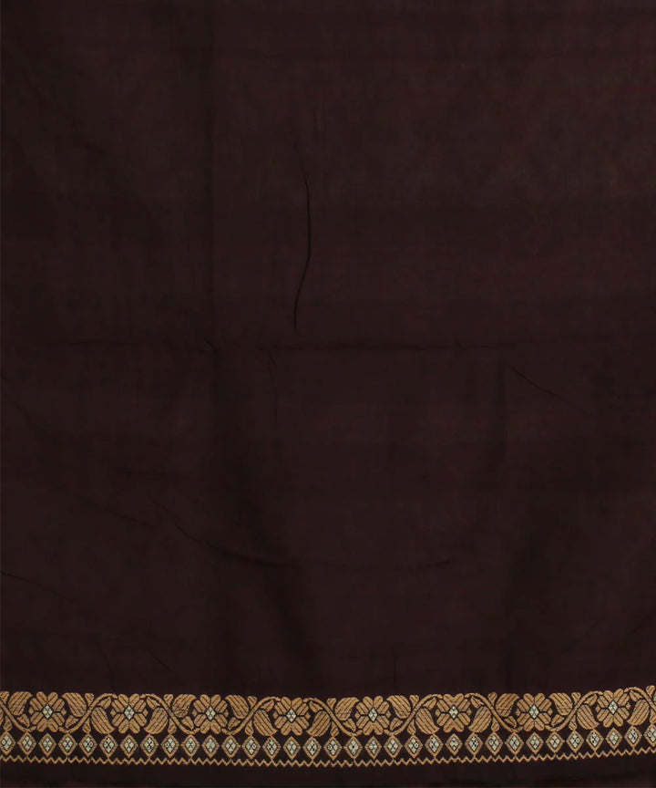 Maroon grey cotton handloom assam saree