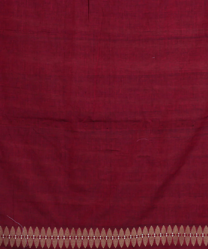 Red grey cotton handloom assam saree