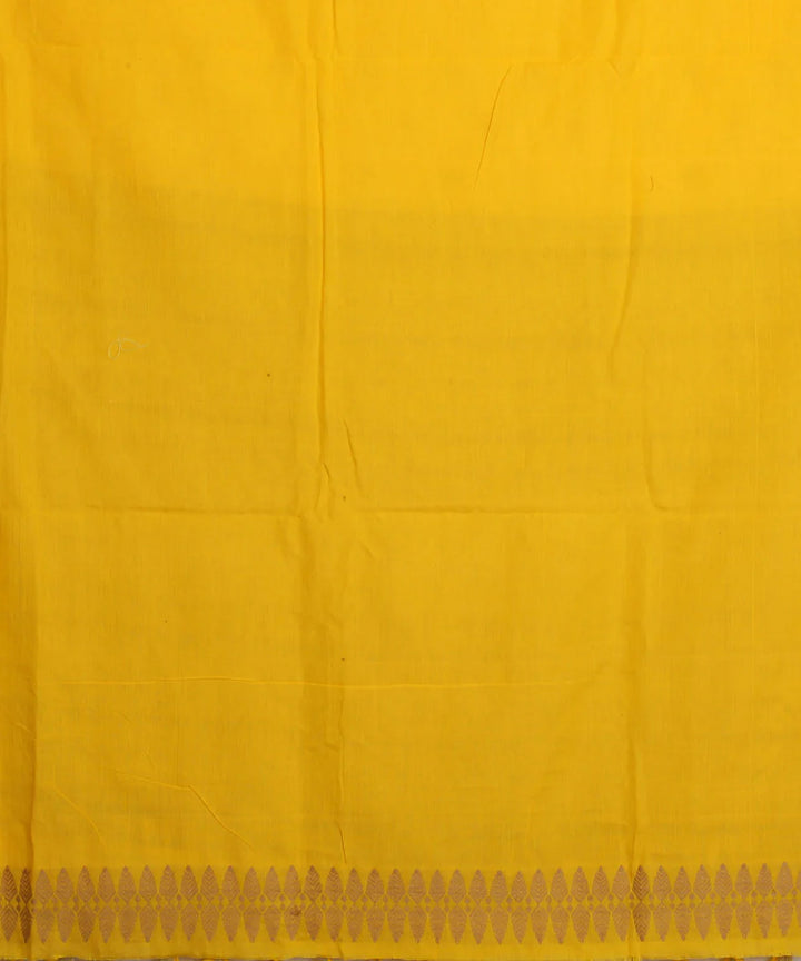 Yellow grey cotton handloom assam saree