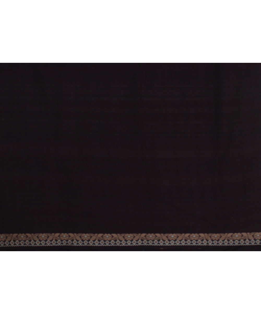 Deep maroon beige handloom assam cotton saree