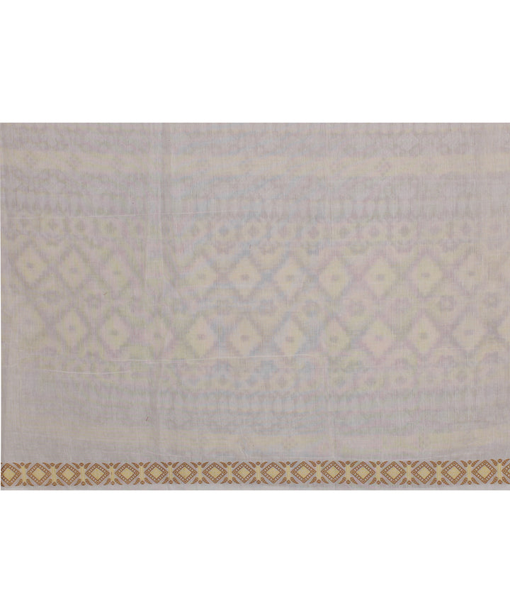 Offwhite beige handloom assam cotton saree