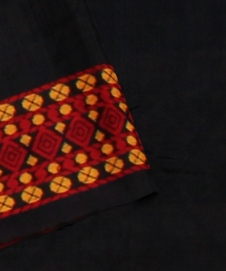 Black red cotton handloom assam saree