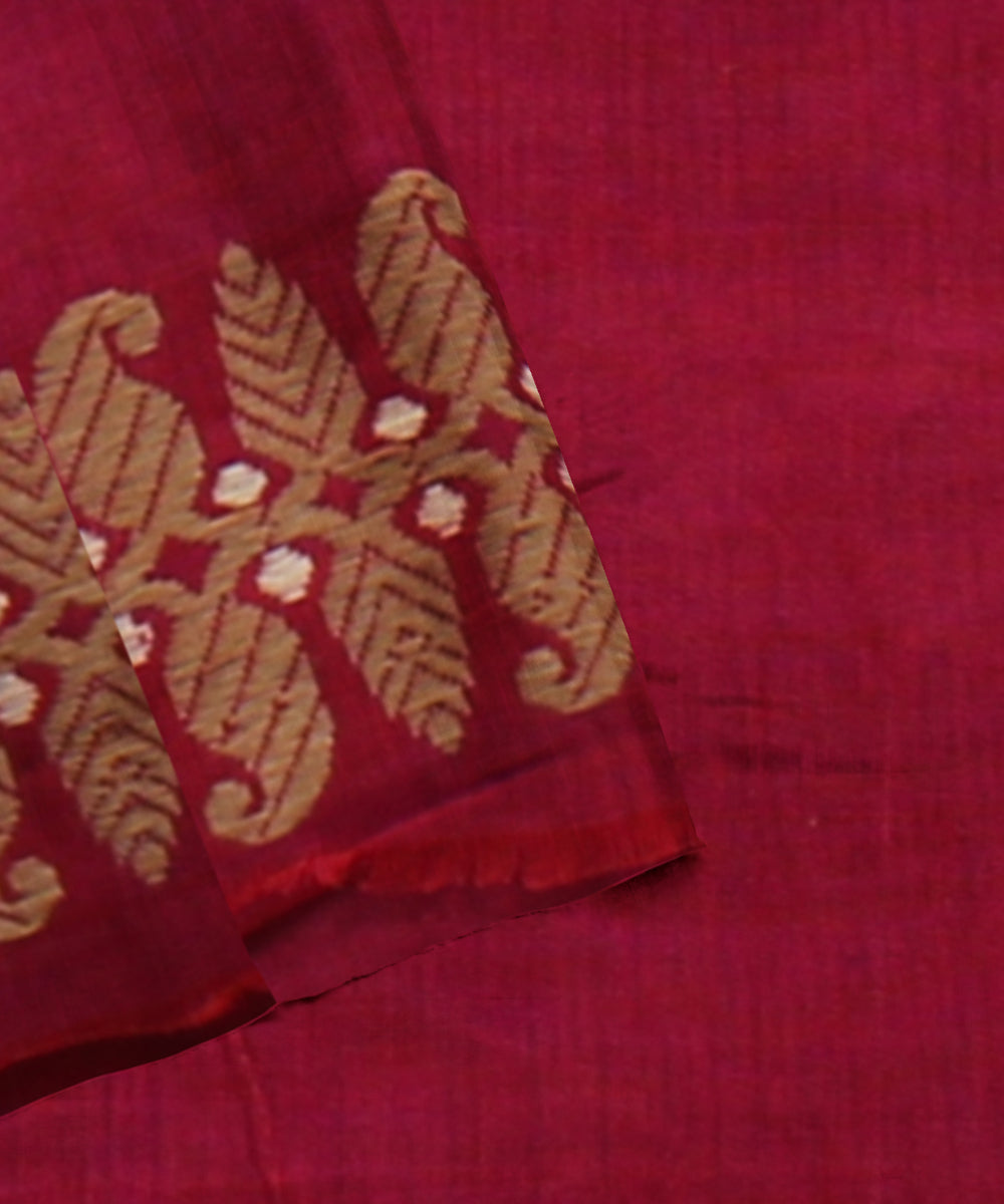 Pink  cotton handloom assam saree