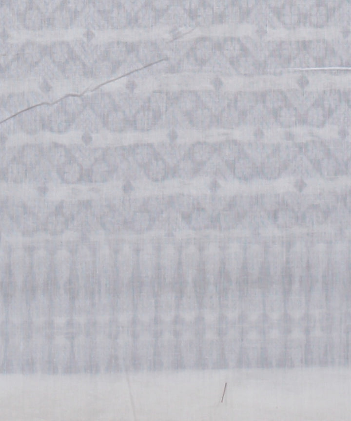 White blue handloom cotton assam saree