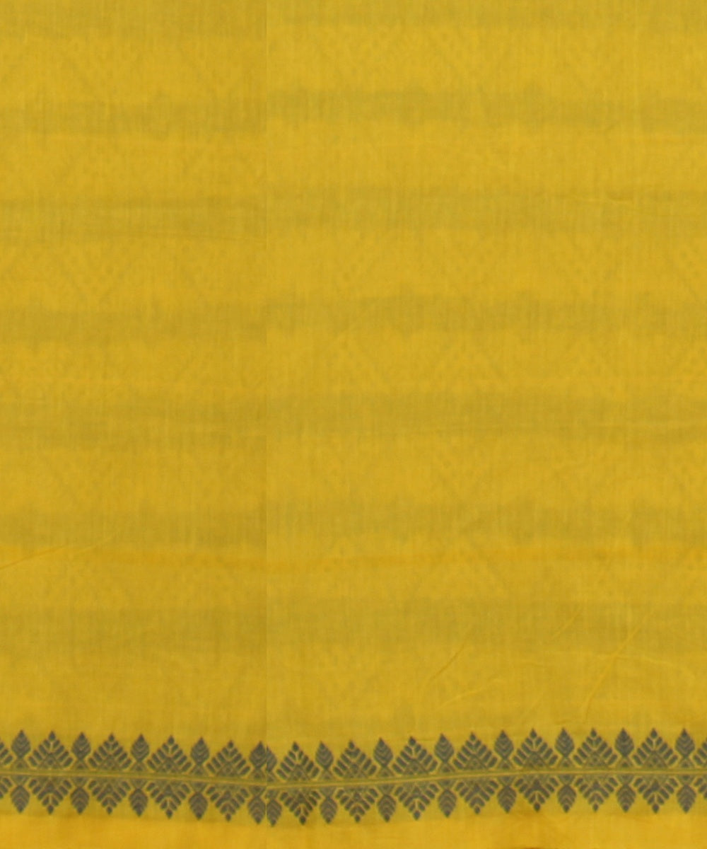 Yellow grey cotton handloom assam saree