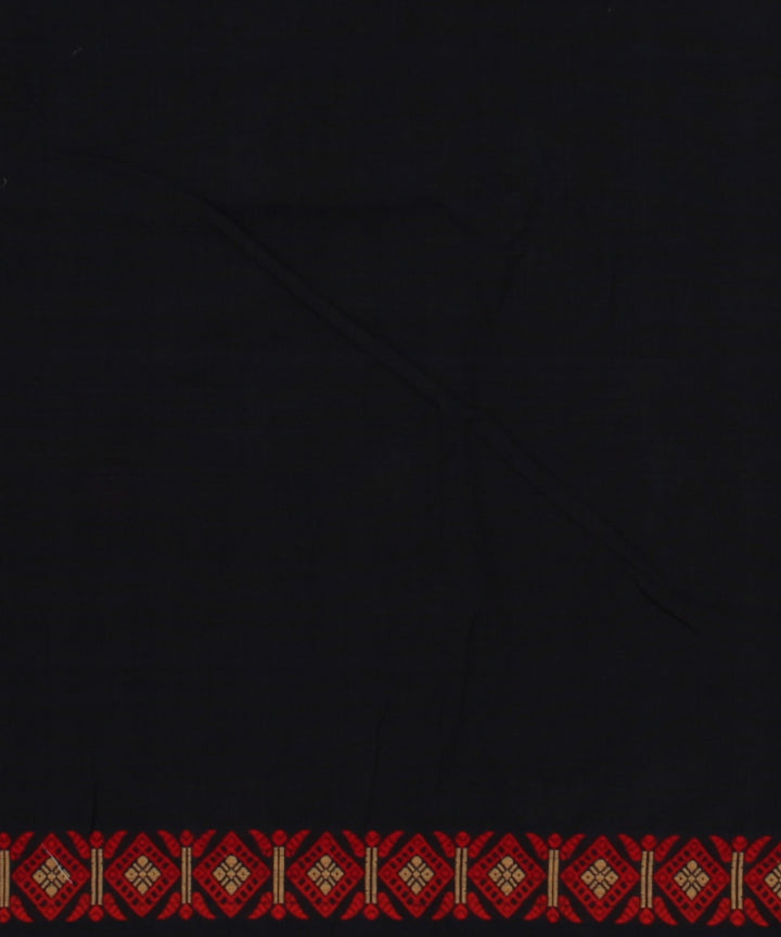 Navy blue multicolour cotton handloom assam saree