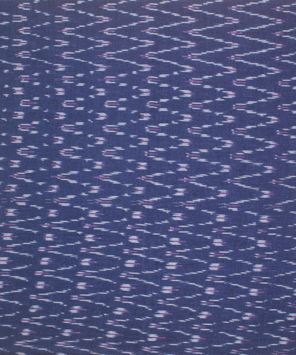 3pcs-dark blue zig zag motifs pochampally ikkat dress material