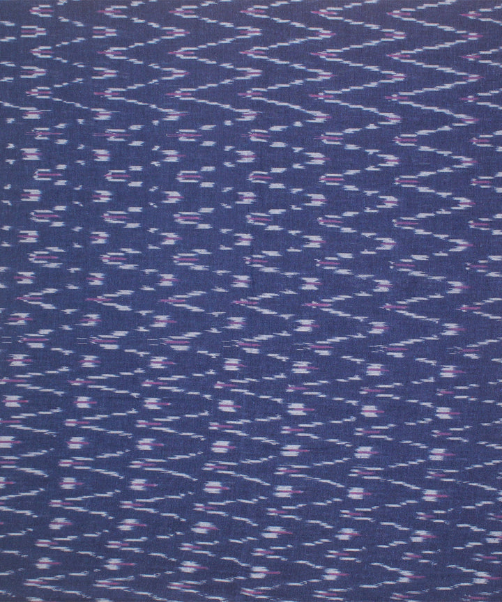 3pcs-dark blue zig zag motifs pochampally ikkat dress material