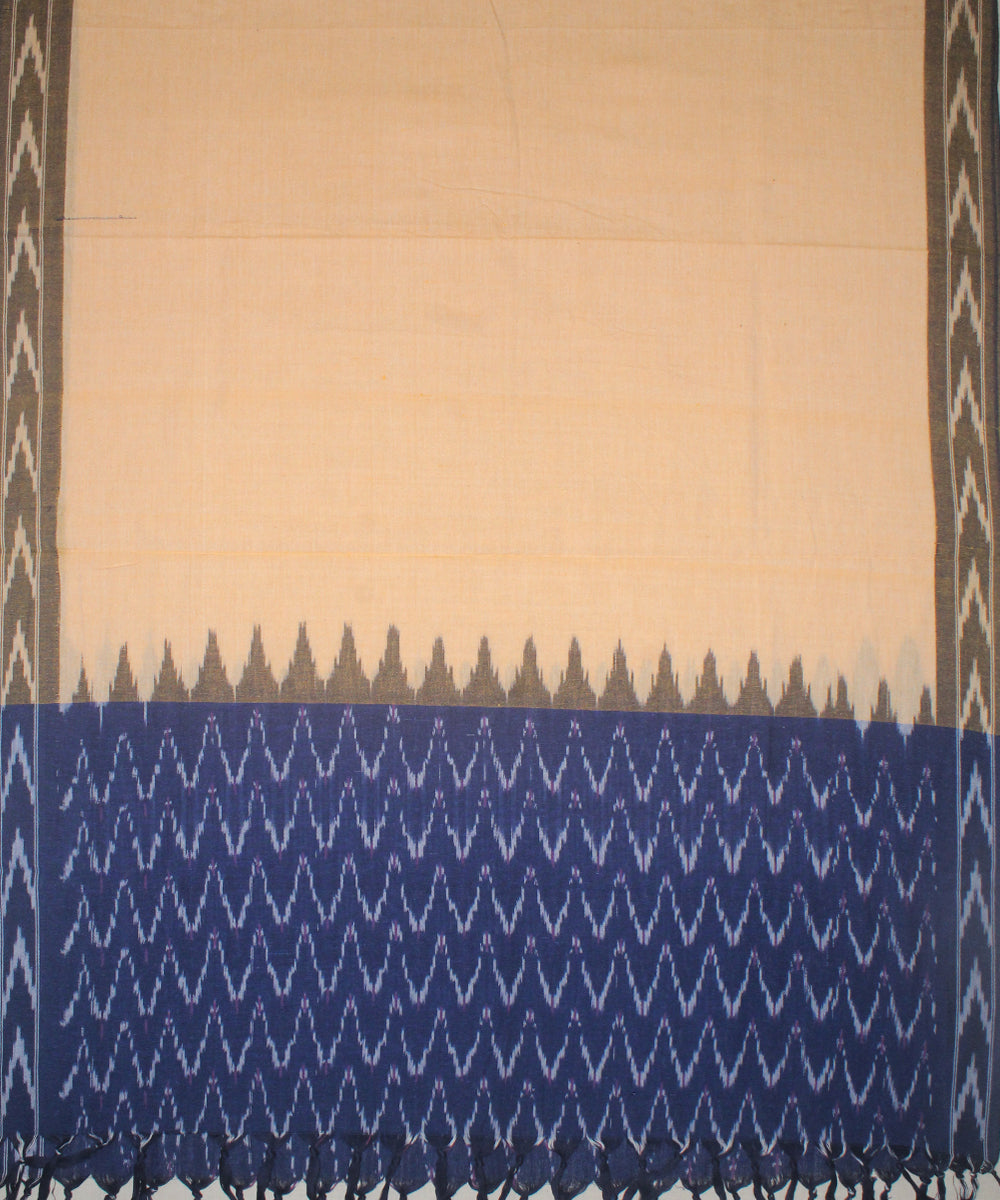 3pcs-dark blue zig zag motifs pochampally ikkat dress material