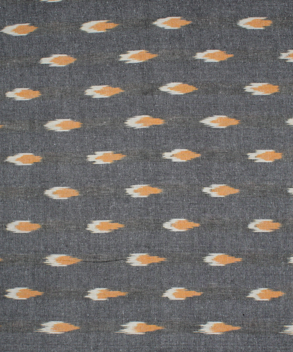 3pcs-grey with offwhite handwoven pochampally ikkat dress material
