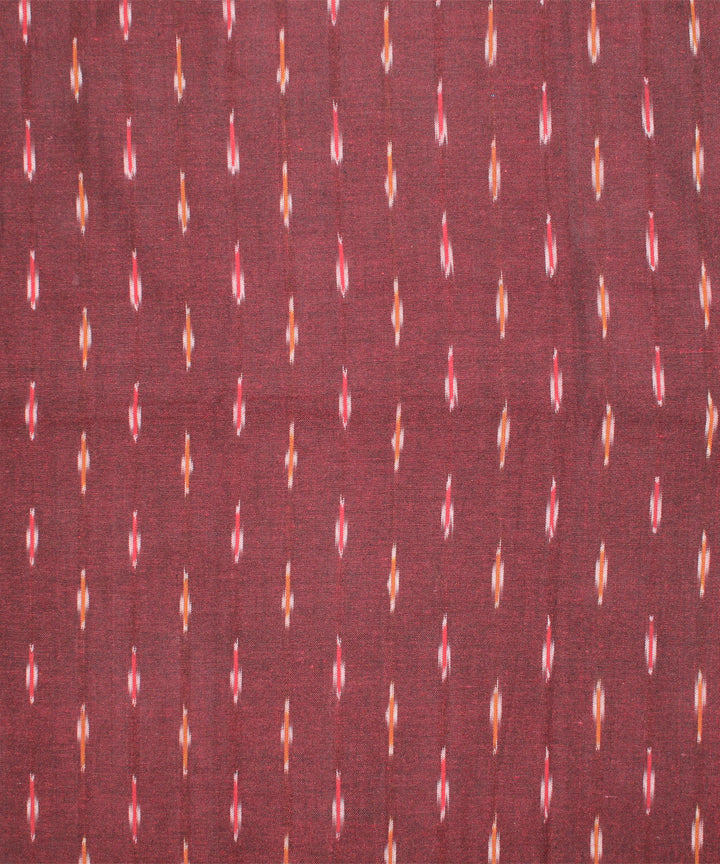 3pcs-maroon off white handwoven pochampally ikkat dress material