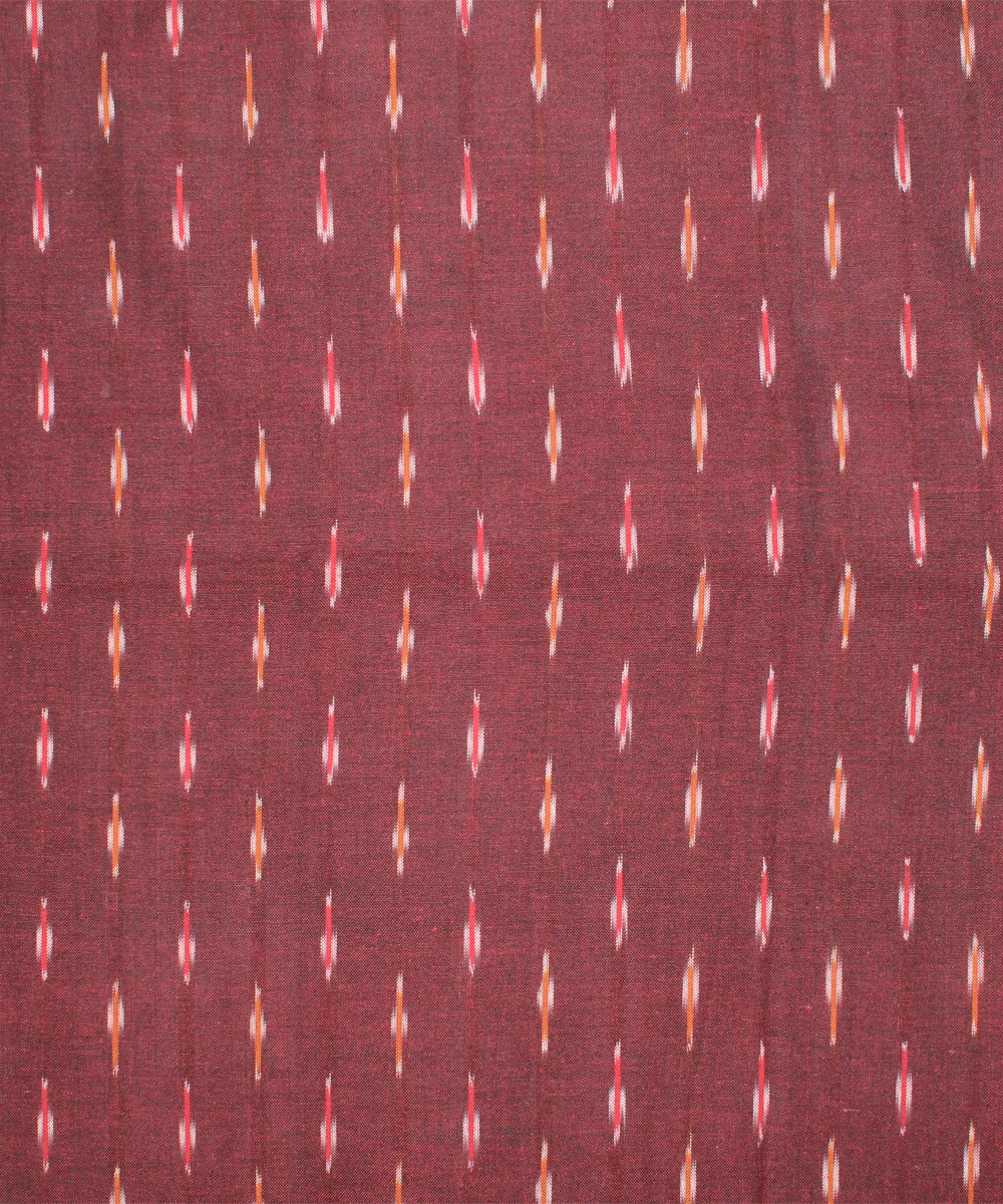 3pcs-maroon off white handwoven pochampally ikkat dress material