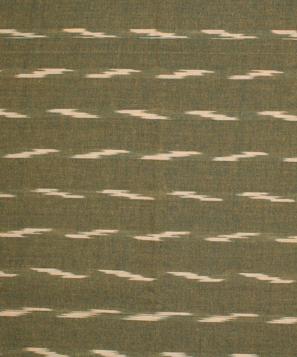 3pcs-olive green handwoven pochampally ikkat dress material