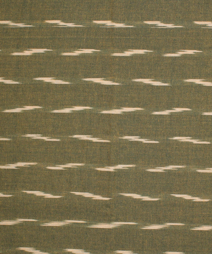 3pcs-olive green handwoven pochampally ikkat dress material
