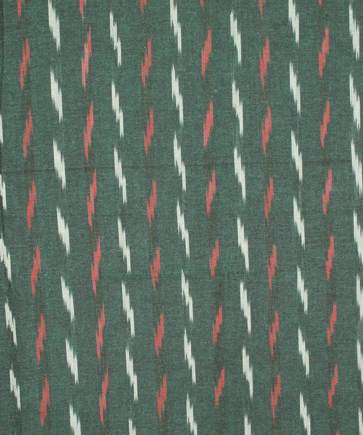 3pcs-dark green and red handwoven pochampally ikkat dress material