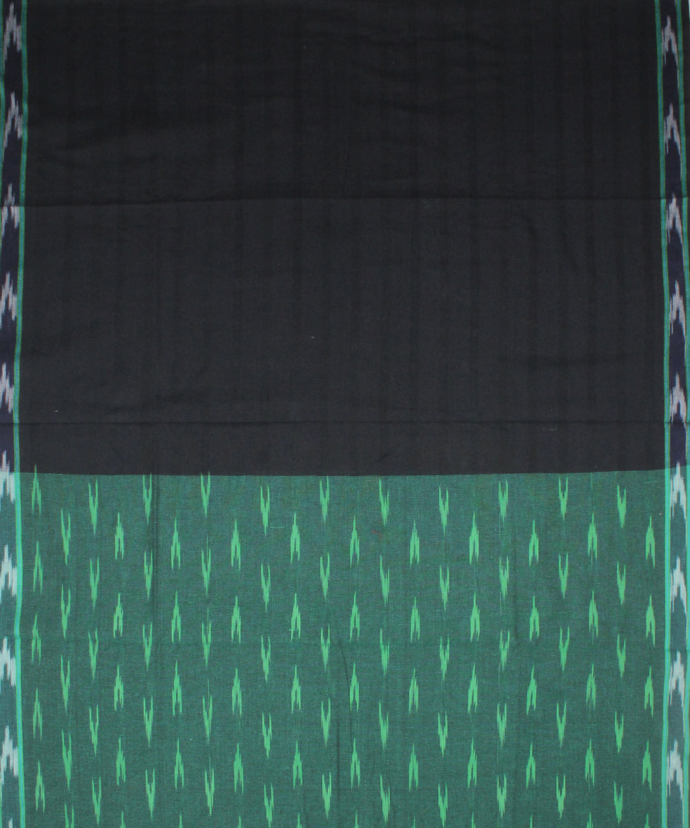 3pcs-green with black handwoven pochampally ikkat dress material