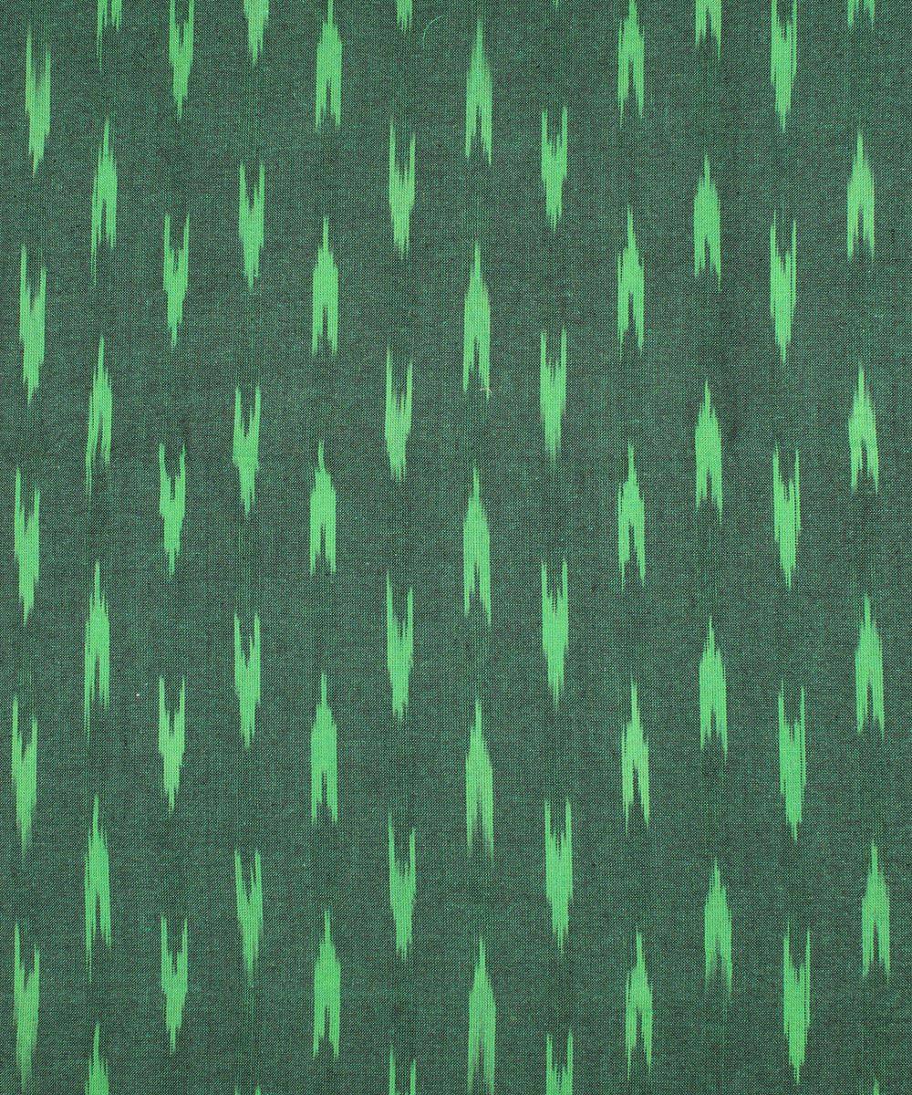 3pcs-green with black handwoven pochampally ikkat dress material