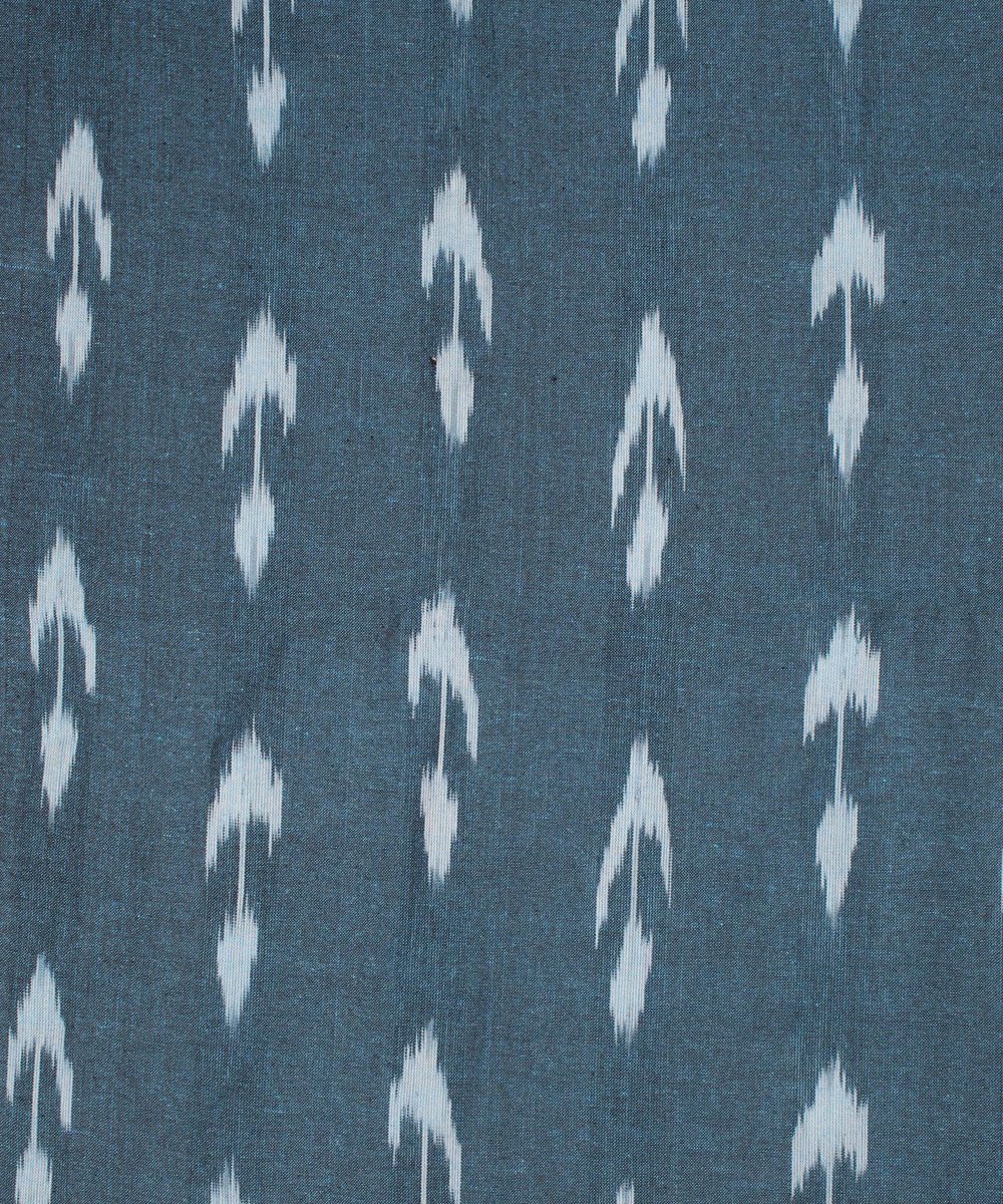 3pcs-cyan green and grey handwoven pochampally ikkat dress material