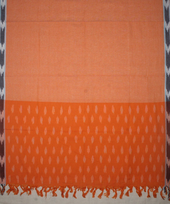 3pcs-orange with peach handwoven pochampally ikkat dress material