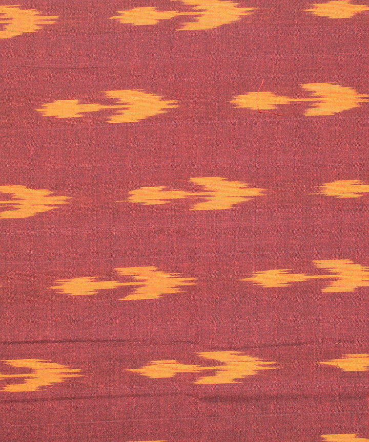 3pcs-maroon ash orange motifs pochampally ikkat dress material