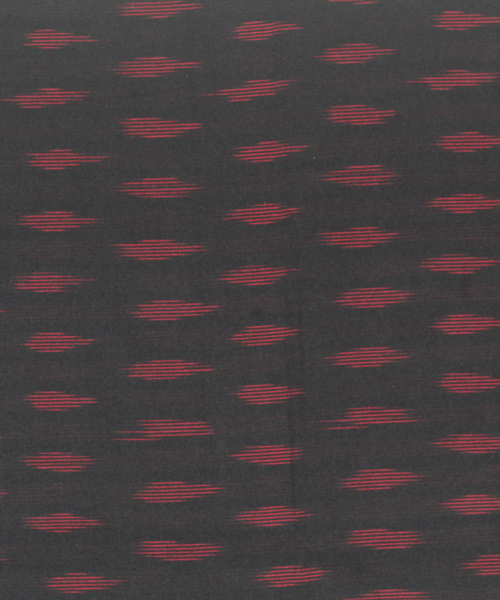 3pcs-black white red motifs handwoven pochampally ikkat dress material