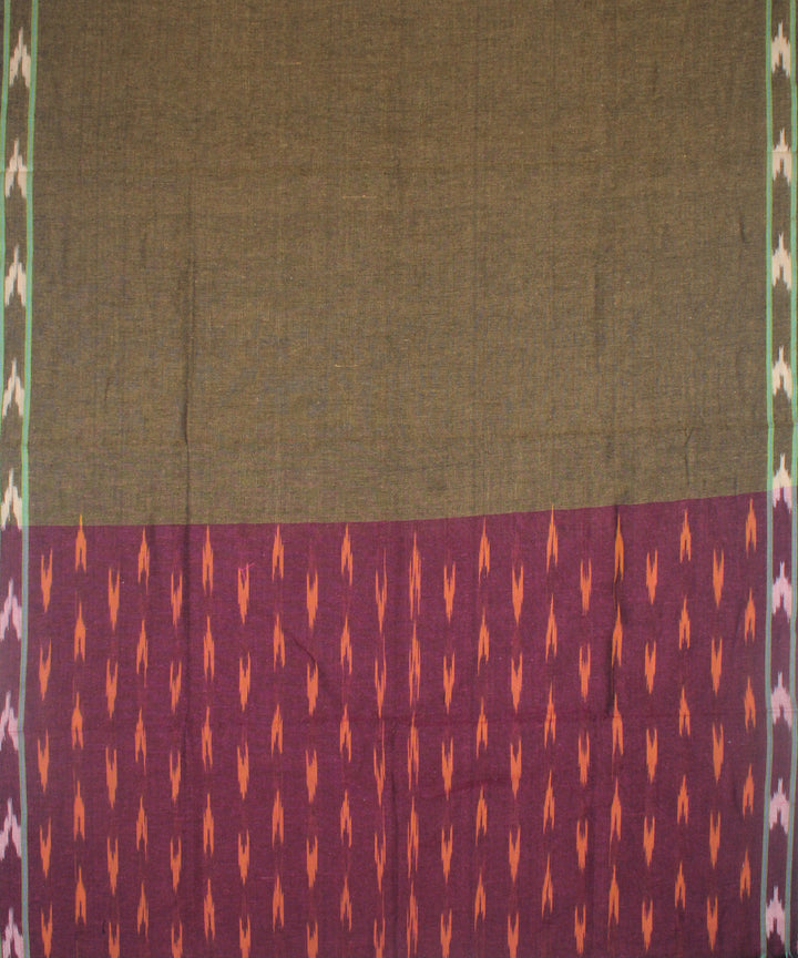 3pcs-purple grey handwoven pochampally ikkat dress material