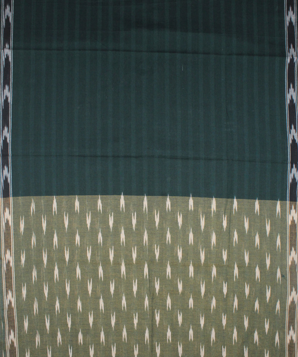 3pcs-mehandi green handwoven pochampally ikkat dress material