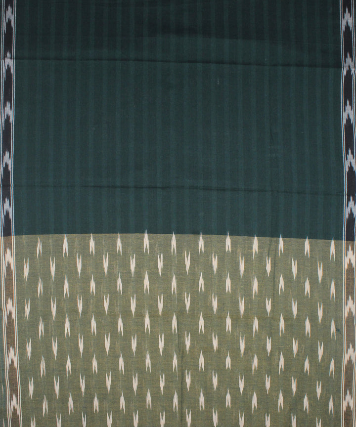 3pcs-mehandi green handwoven pochampally ikkat dress material