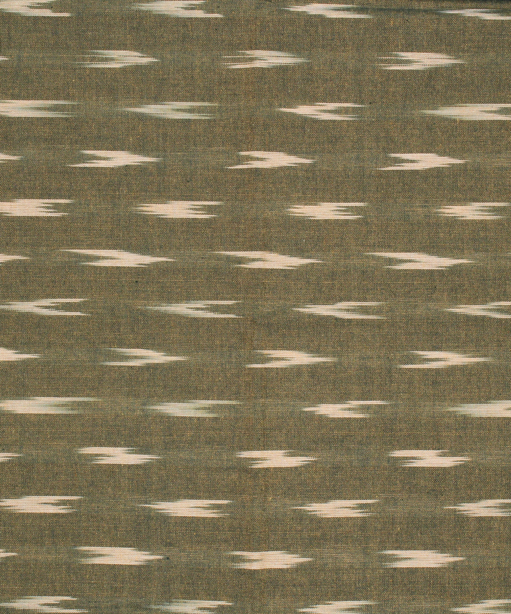 3pcs-mehandi green handwoven pochampally ikkat dress material
