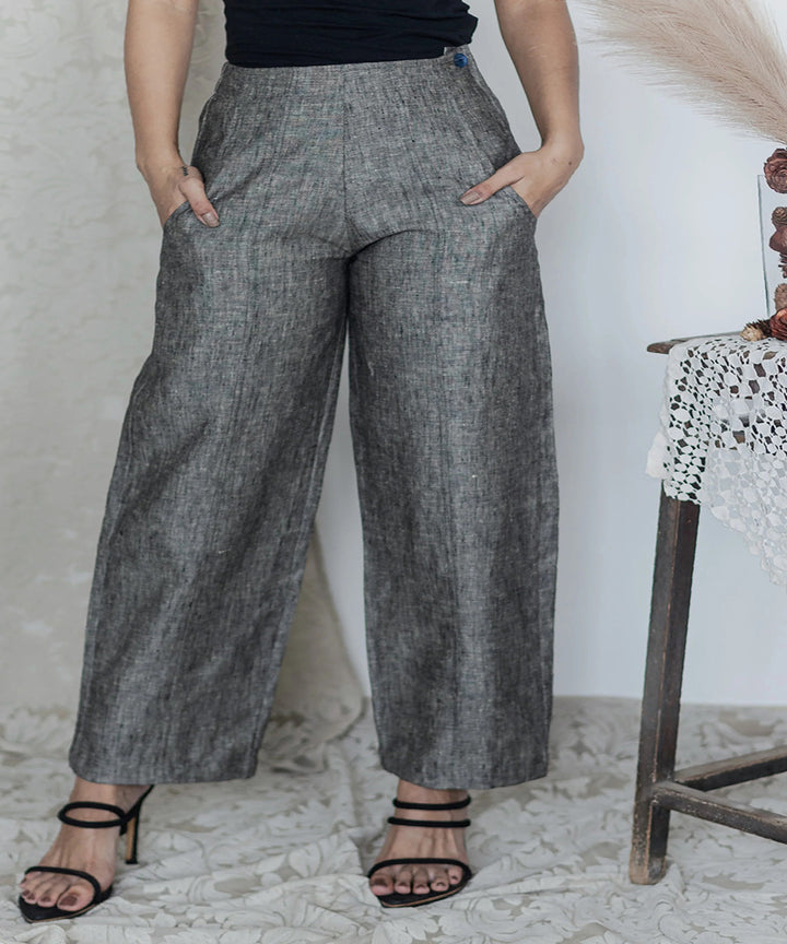 Grey handwoven linen trouser