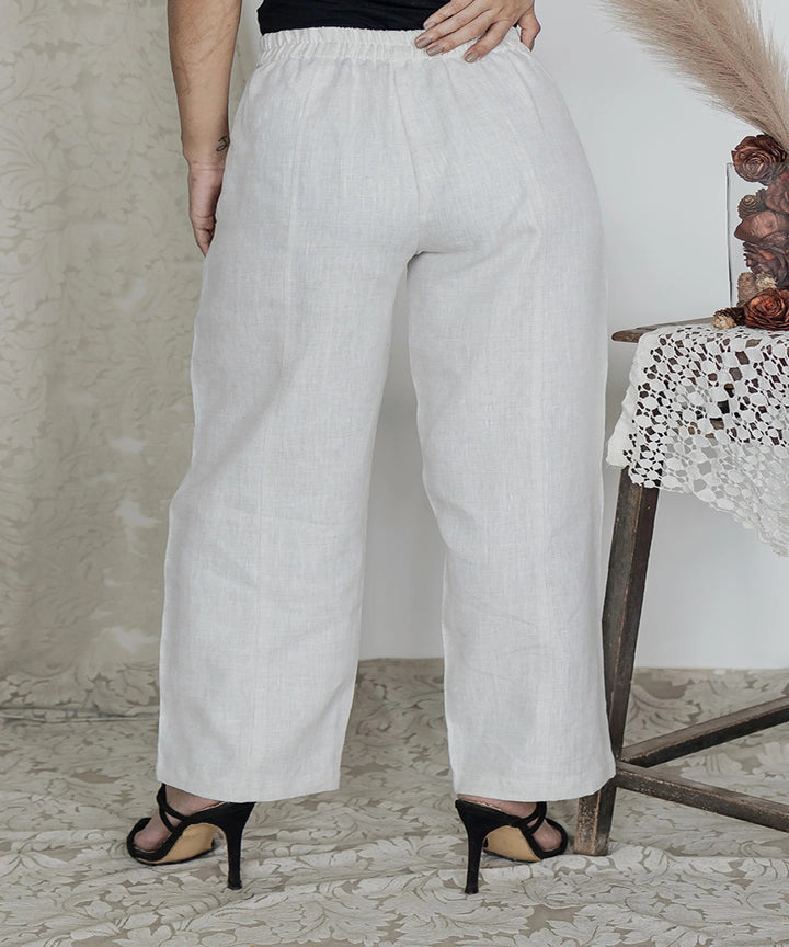 White handwoven linen trouser