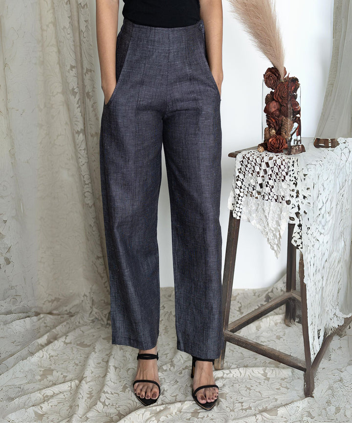 Grey handwoven linen trouser