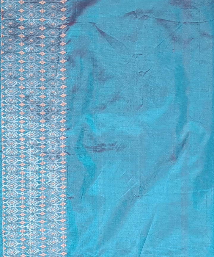 Blue buti silk handwoven assam saree