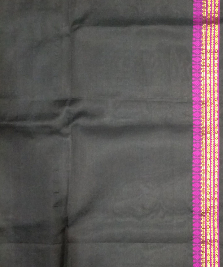 Black purple silk handloom assam saree