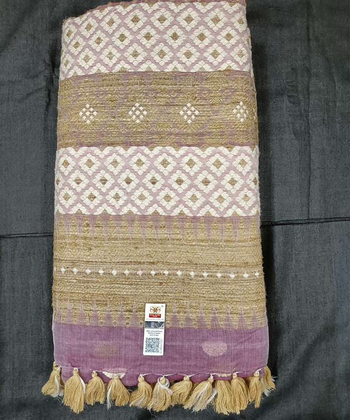 Grey green silk handloom assam saree