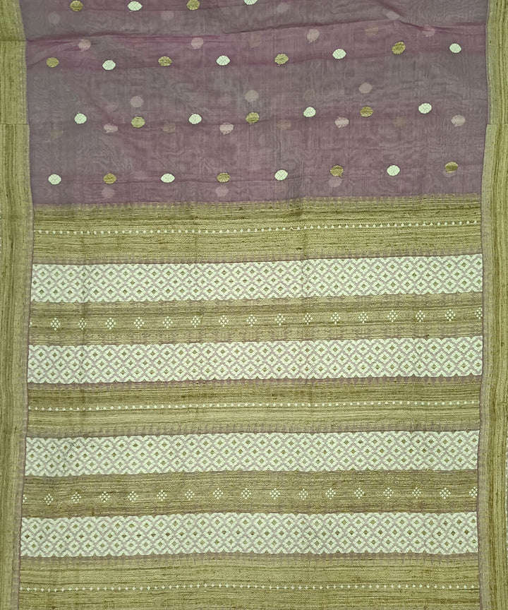 Grey green silk handloom assam saree