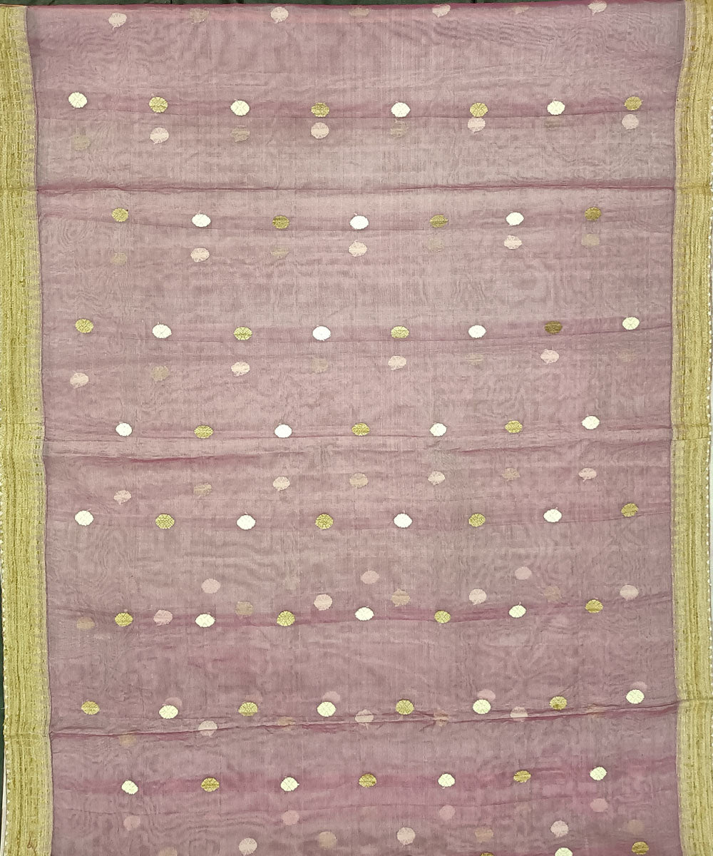 Grey green silk handloom assam saree