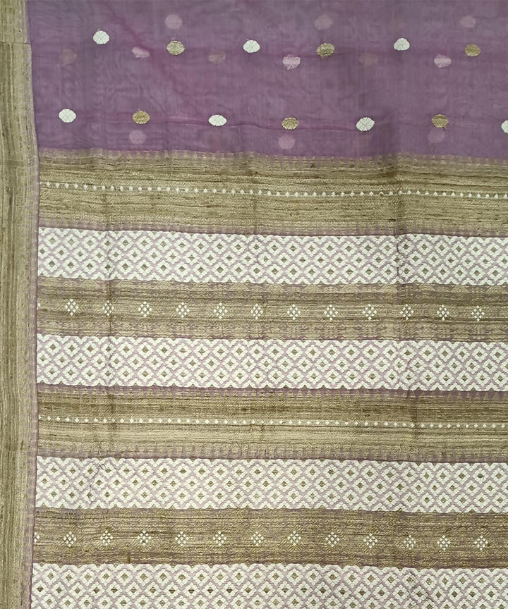Grey green silk handloom assam saree