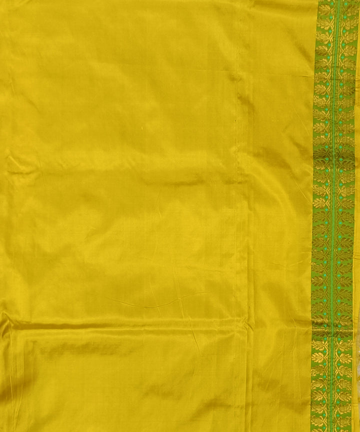 Cream yellow silk handloom assam saree