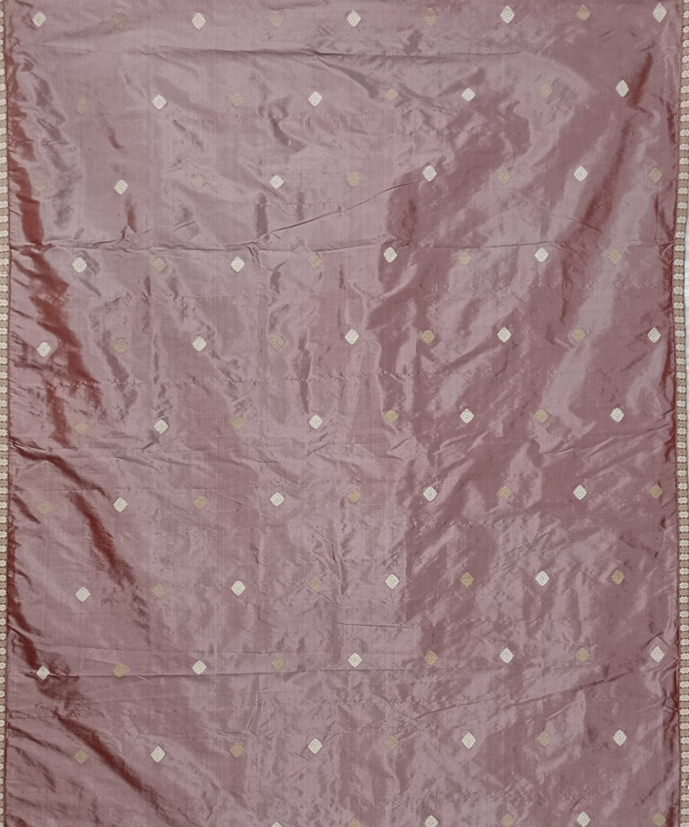 White grey silk handloom assam saree