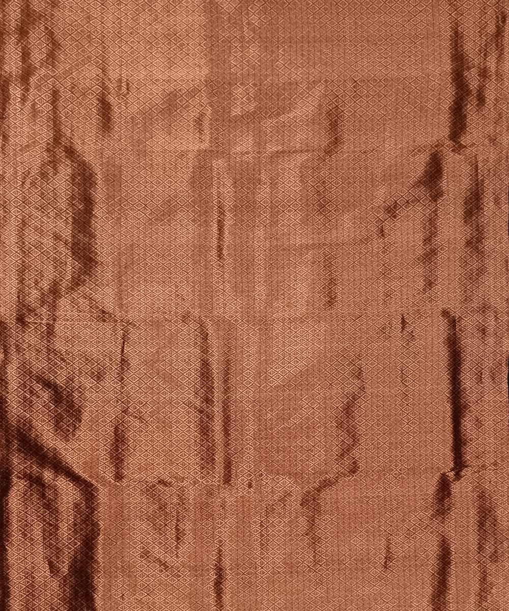 Brown black silk handloom assam saree