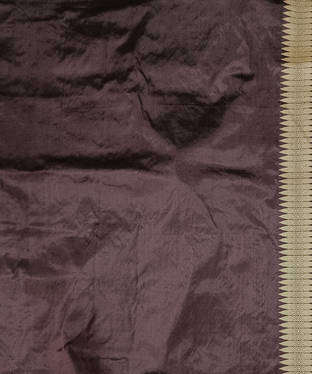 Black grey silk handloom assam saree