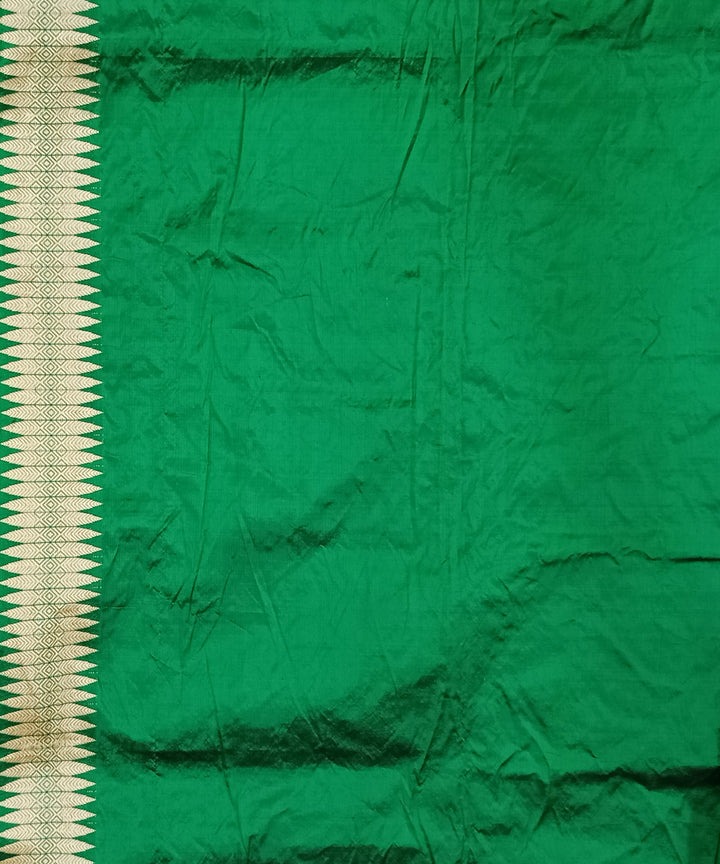 Dark green grey silk handloom assam saree